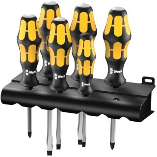 Wera Schraubendrehersatz. Schraubmeißel + Rack 6-tlg 932/6