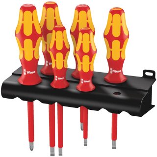 Wera Schraubendrehersatz Plus Serie 100 + Rack 6-tlg. 160i/6