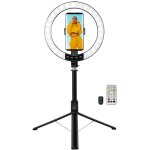 Logilink Smartphone-Ringlicht m.Selfie-Stick-Stativ.DM 20cm