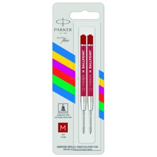 PARKER Kugelschreibermine QUINKflow Basic 2er M Rot Blister