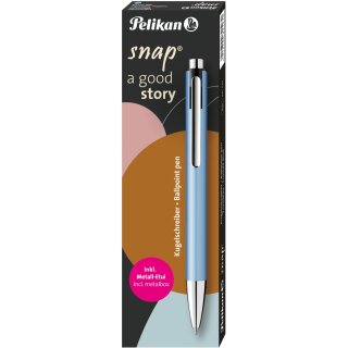 Pelikan Kugelschreiber Snap Metalic K10 Frostblau im Etui