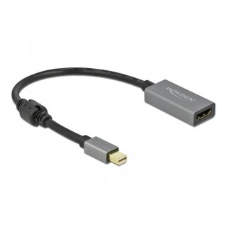 DELOCK Aktiver mini DisplayPort 1.4 zu HDMI Adapter 4K 60Hz HDR