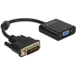 DELOCK Adapterkabel DVI 24+1 Stecker > VGA Buchse schwarz