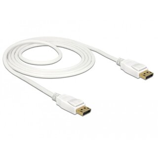DELOCK Kabel Displayport 1.2 Stecker > Displayport Stecker 4K 60 Hz 1.5 m weiss