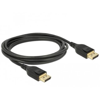 DELOCK DisplayPort Kabel 8K 60 Hz 2 m DP 8K zertifiziert