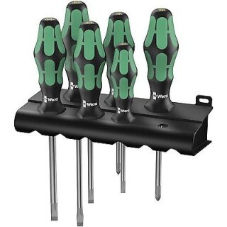 Wera 334/355/6 Kraftform Plus Lasertip Schraubendrehersatz