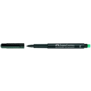 FABER-CASTELL Marker Multimark permanent M schwarz 10Stk