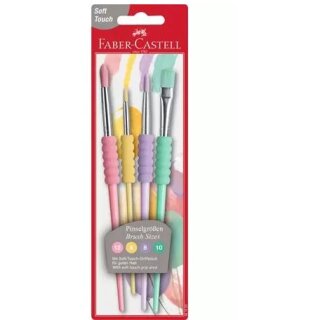 FABER-CASTELL Pinsel 4er Set Pastell Softgriffstück BK