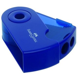 FABER-CASTELL Spitzer Doppelspitzdose Sleeve rot/blau