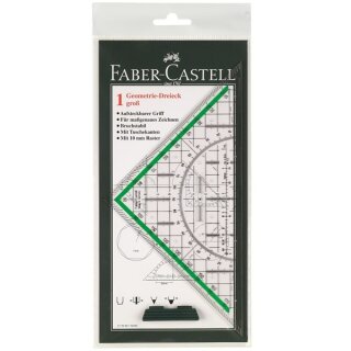 FABER-CASTELL Geometrie-Dreieck groß mit Griff 20 cm