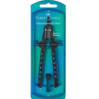 FABER-CASTELL Zirkel Schnellverstell. Factory blau