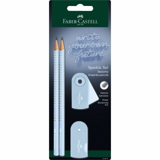 FABER-CASTELL Schreibset Sparkle sky blue BK