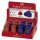 FABER-CASTELL Klappspitzdose Sleeve Mini rot/blau