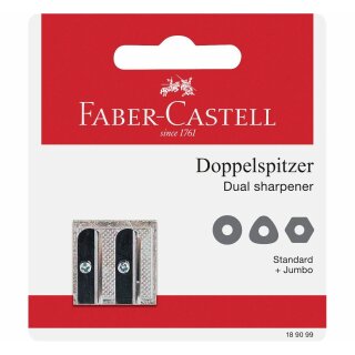 FABER-CASTELL Metalldoppelspitzer Blisterkarte