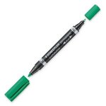 STAEDTLER Zweispitzmarker Lumocolor perm grün 10...