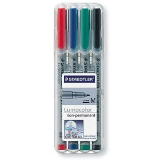 STAEDTLER Folienstift Lumocolor M nonperm 4St