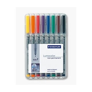 STAEDTLER Folienstift Lumocolor F nonperm 8St