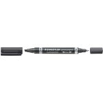 STAEDTLER Zweispitzmarker Lumocolor perm schwarz 10...