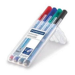 STAEDTLER Folienstift Lumocolor correct F 4ST