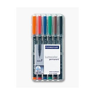 STAEDTLER Folienstift Lumocolor F perm 6St