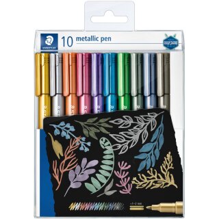 STAEDTLER Marker Metallic 10 Stück im Etui. 1-2mm