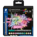 STAEDTLER MultiInk Pigment Arts brush pen 12er-Set Pastel...