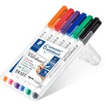 STAEDTLER Marker Lumocolor whiteb pen 6St Box