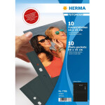 HERMA Fotosichthüllen 100 x 150 mm quer schwarz 10...