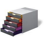 DURABLE Schubladenbox VARICOLOR 5 Fächer Etiketten...