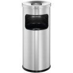 DURABLE Papierkorb Safe mit Ascher rund silber