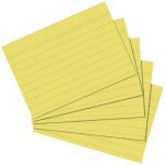 Herlitz Karteikarte A5 liniert gelb 100er Packung