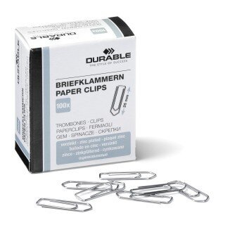 DURABLE Briefklammern 26mm verzinkt 100 Stück