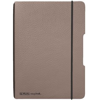 Herlitz Notizheft flex A6 40 Bl. Lederoptik FSC Mix taupe