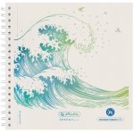 Herlitz Spiralblock 14.8x14.8 100Bl.punktiert GREENline Well