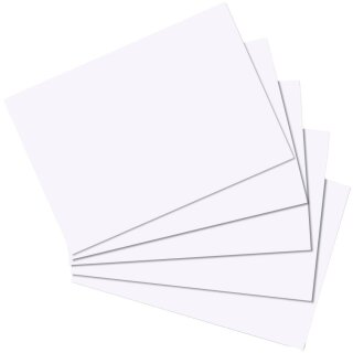 Herlitz Karteikarte A6 blanko weiß 100er Packu