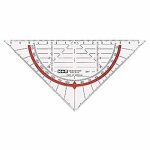 M+R Geodreieck 17cm glasklar rot hinterlegt 1 Stück
