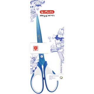 Herlitz Schere my.pen blau/weiß