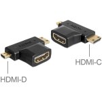 DELOCK Adapter HDMI-A Buchse > HDMI-C + HDMI-D Stecker