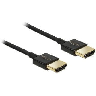 DELOCK Kabel High Speed HDMI mit Ethernet - HDMI-A Stecker > HDMI-A Stecker 3D 4K 4.5 m Aktiv Slim Premium