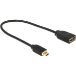 DELOCK Kabel HDMI Micro D Stecker > HDMI A Buchse High...