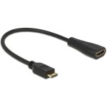 DELOCK Adapterkabel mini HDMI-C Stecker > HDMI-A...