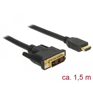 DELOCK Kabel DVI 18+1 Stecker > HDMI-A Stecker 1.5 m schwarz