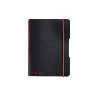 Herlitz Notizheft my.book flex A5 PP 40Bl. kariert schwarz