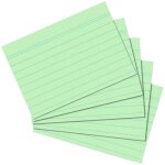 Herlitz Karteikarte A5 liniert grün 100er Packung