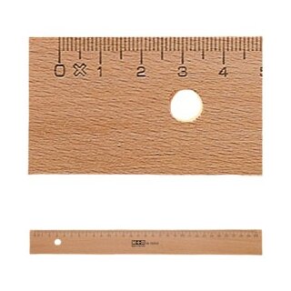 M+R Lineal Holz 50cm Buche Metalleinlage 1 Stück