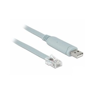 DELOCK Adapter USB2.0/A St > Seriell RS232 RJ45 St 1.0m grau