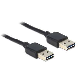 DELOCK Kabel EASY-USB 2.0 Typ-A Stecker > EASY-USB 2.0 Typ-A Stecker 2m schwarz