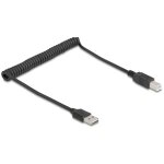 Delock Spiralkabel EASY-USB 2.0 Typ-A Stecker zu USB Typ-B