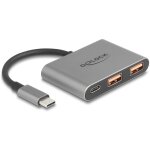 DELOCK 3 Port USB Hub 10 Gbps mit USB Type-C zu 1 x USB...