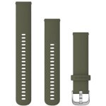 Garmin Ersatzarmband 20mm Silikon Moosgrn/Silber Schnalle